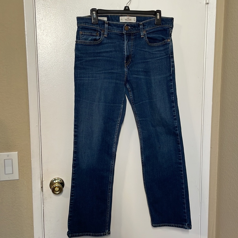 Dark Blue Classic Straight Hollister Epic Flex Jeans 👖 - Picture 2 of 9